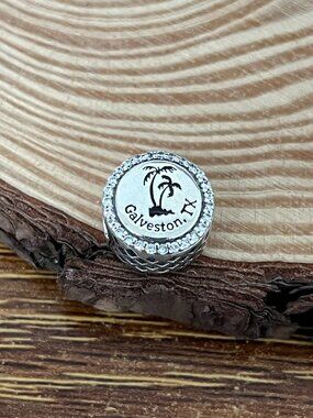 Pandora Galveston, TX Exclusive Bead Charm S925 Silver Charm